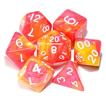 Load image into Gallery viewer, Polyhedral DnD Mixed Color Dice 7pcs/Set for RPG Dungeons and Dragons Board Games D4,D6,D8,D10,D%,D12,D20