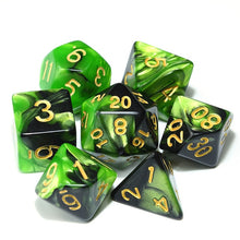Load image into Gallery viewer, Polyhedral DnD Mixed Color Dice 7pcs/Set for RPG Dungeons and Dragons Board Games D4,D6,D8,D10,D%,D12,D20