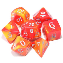 Load image into Gallery viewer, Polyhedral DnD Mixed Color Dice 7pcs/Set for RPG Dungeons and Dragons Board Games D4,D6,D8,D10,D%,D12,D20