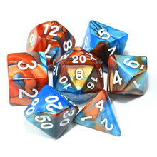 Load image into Gallery viewer, Polyhedral DnD Mixed Color Dice 7pcs/Set for RPG Dungeons and Dragons Board Games D4,D6,D8,D10,D%,D12,D20