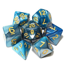 Load image into Gallery viewer, Polyhedral DnD Mixed Color Dice 7pcs/Set for RPG Dungeons and Dragons Board Games D4,D6,D8,D10,D%,D12,D20