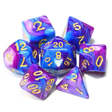 Load image into Gallery viewer, Polyhedral DnD Mixed Color Dice 7pcs/Set for RPG Dungeons and Dragons Board Games D4,D6,D8,D10,D%,D12,D20