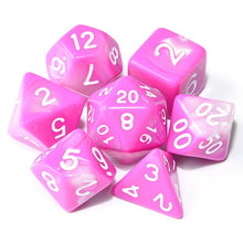 Load image into Gallery viewer, Polyhedral DnD Mixed Color Dice 7pcs/Set for RPG Dungeons and Dragons Board Games D4,D6,D8,D10,D%,D12,D20