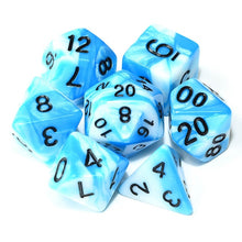 Load image into Gallery viewer, Polyhedral DnD Mixed Color Dice 7pcs/Set for RPG Dungeons and Dragons Board Games D4,D6,D8,D10,D%,D12,D20