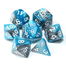 Load image into Gallery viewer, Polyhedral DnD Mixed Color Dice 7pcs/Set for RPG Dungeons and Dragons Board Games D4,D6,D8,D10,D%,D12,D20