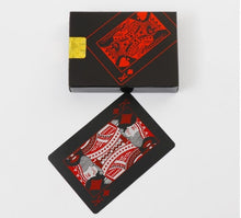 Load image into Gallery viewer, Golden Playing Cards Set Waterproof Plastic Black Color Poker Card Classic Magic Tricks Tool Poker Games Gift Poker