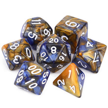 Load image into Gallery viewer, Polyhedral DnD Mixed Color Dice 7pcs/Set for RPG Dungeons and Dragons Board Games D4,D6,D8,D10,D%,D12,D20