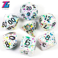 Load image into Gallery viewer, 7Pcs/Set Polyhedral TRPG Games For Dungeons Dragons Opaque D4-D20 Multi Sides Dice Pop for BoardGame